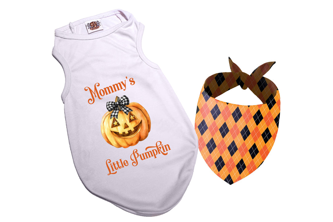 Halloween Dog Bandana Costume | Coquette Little Pumpkin